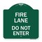Signmission Designer Series Sign Fire Lane Do Not Enter, Green & White Aluminum Sign, 18" x 18", GW-1818-23986 A-DES-GW-1818-23986 - alternate 1